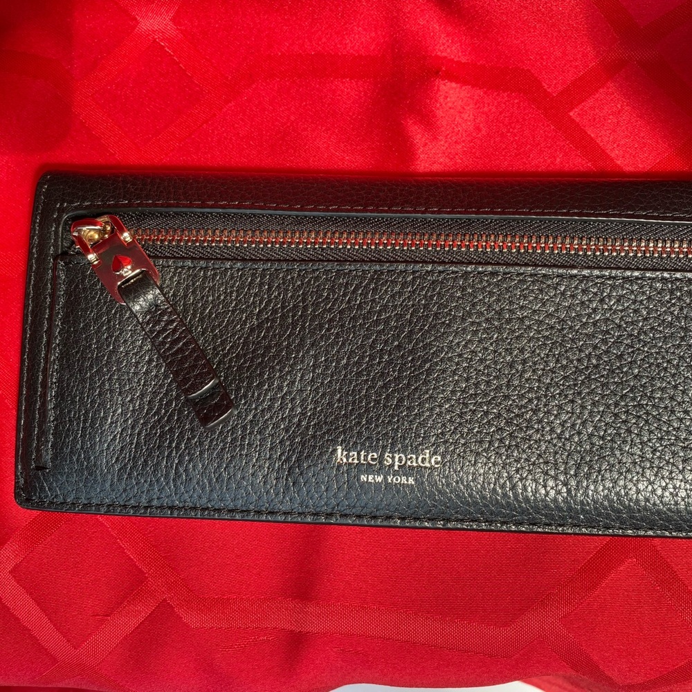 kate spade Black Pebbled Leather Long Wallet - Picture 2 of 4